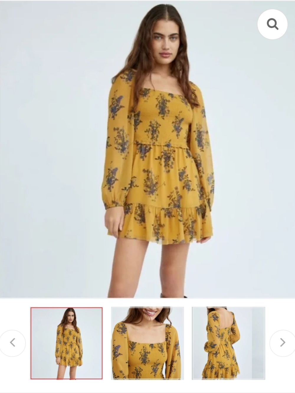 Aritzia Wilfred Tempest Dress in Goldie/Blue